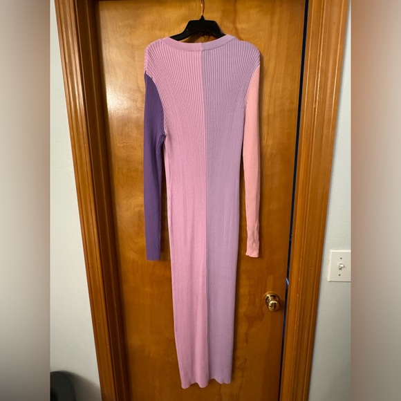 STAUD Shoko Colorblock Sweater Dress, Size Large - Picture 2 of 9